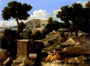 Nicolas Poussin Paysage avec saint Jean a Patmos Sweden oil painting artist